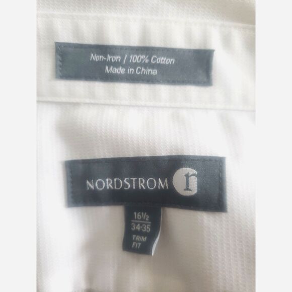 Nordstrom Mens Long Sleeve Button Up Collared Shirt Size 16 1/2 - Picture 2 of 6